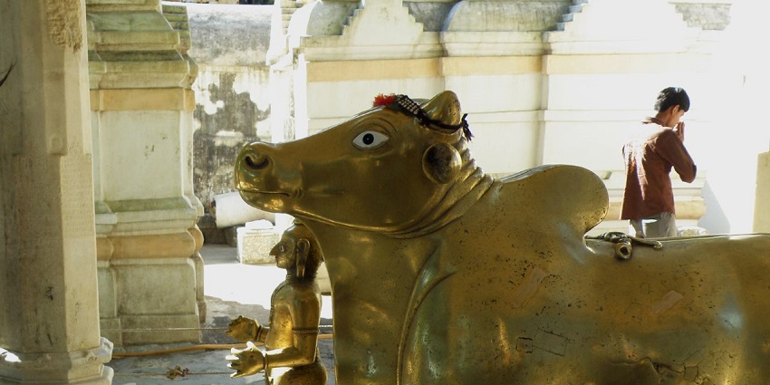 Nandi Maharaj at Achaleshwar Mahadev Temple, a popular destination near Dilwara Temple.