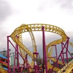 A large roller coaster, the adventure parks near Ahmedabad features many such rides