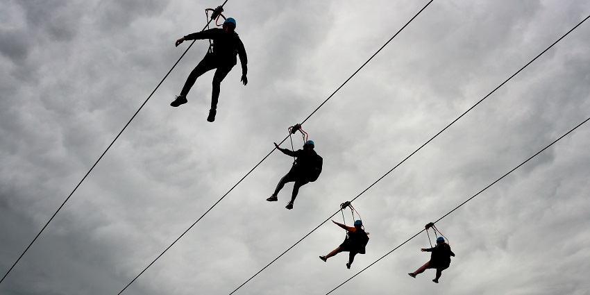Enjoy zip-lining at Morni Adventure Park as one of the things to do in Morni hills, Haryana.