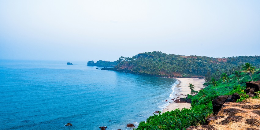 Agonda Beach is one of the most secluded beaches in Goa that overlooks the Arabian Sea