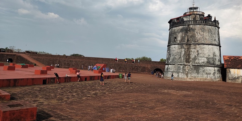A glimpse of the iconic Aguada Fort, one of the top places to visit in Goa in July.