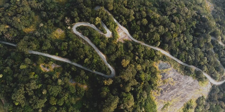 A bird’s eye view of lush greenery, dense forests and majestic mountains of Agumbe.