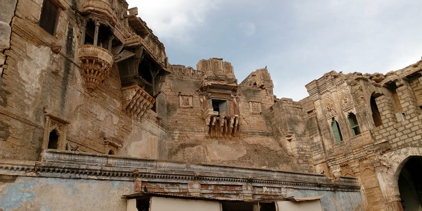 The Aina Mahal features exquisite architechture.