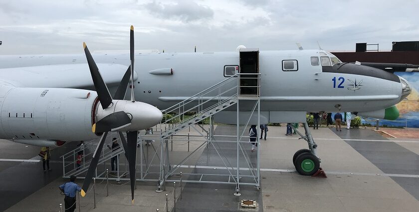 panoramic view of the TU 142 aircraft museum vizag, home to Indian Airforce history