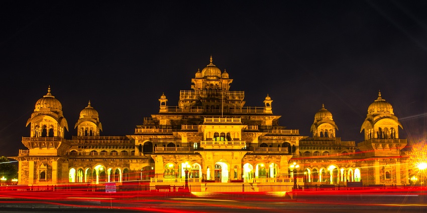  Night view of the Albert Hall Museum, a famous place near Amrapali Museum.