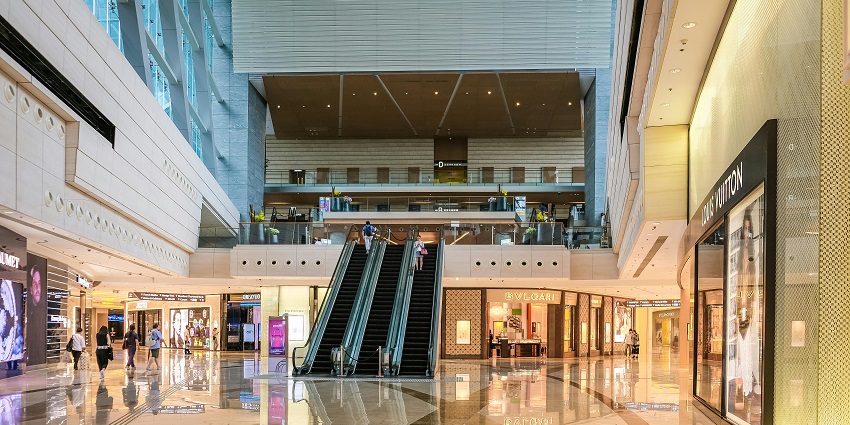 Alpha One Mall exterior view, with a touch of modern architecture.