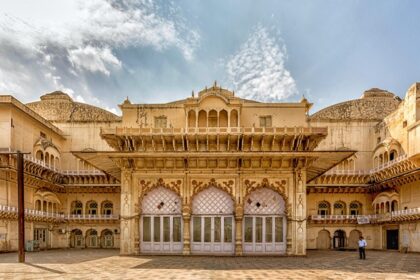 Exterior view of the City Palace in Alwar, home to the Alwar Museum showcasing royal heritage.