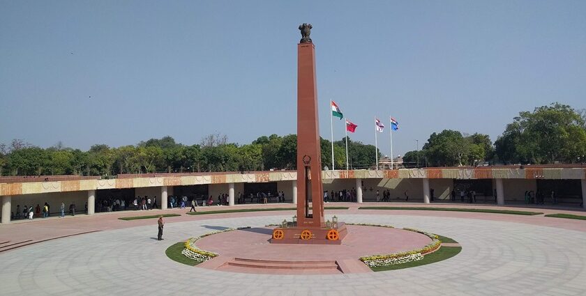 A glimpse of the iconic Amar Chakra inside the famous tourist attraction in Delhi.