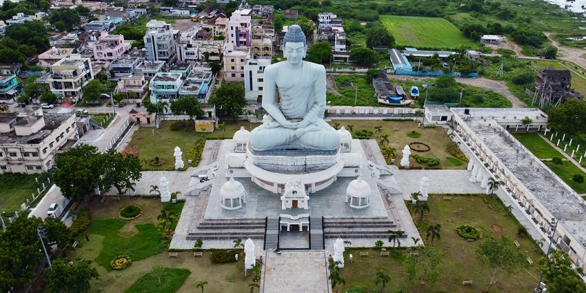 The Dhyana buddha statue in Amaravathi, one of the best places to visit near Guntur.