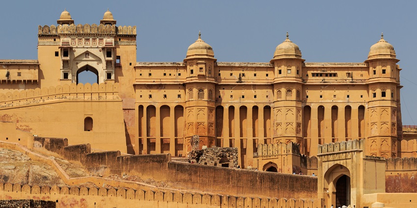 Amber Fort is a 16th-century Rajput marvel with Maota Lake views and gardens