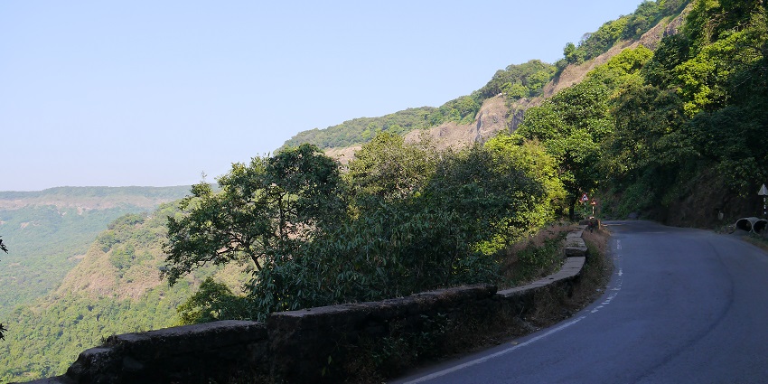 The valleys and landscape near the waterfall of Amboli.