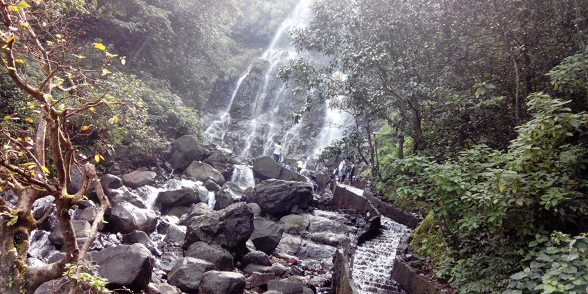 A view of a waterfall in Amboli, one of the top places to visit near Goa within 300 km.