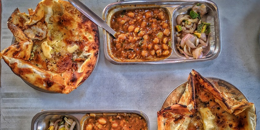 Snapshot of the Mouth-watering Amritsari Kulcha and Choley which is the most sought after food in Ambala