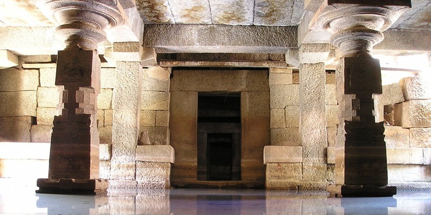 Tranquil reflection of a temple on water, capturing its serene beauty