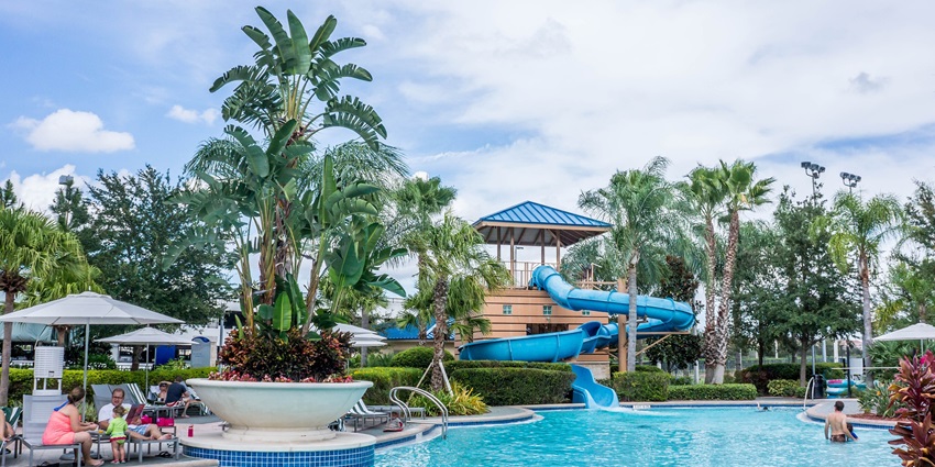 Anandam pool slide is perfect for thrilling water fun and relaxation for kids and families.