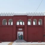 Panoramic image of the gurudwara which is located near the Anandpur fort in Punjab