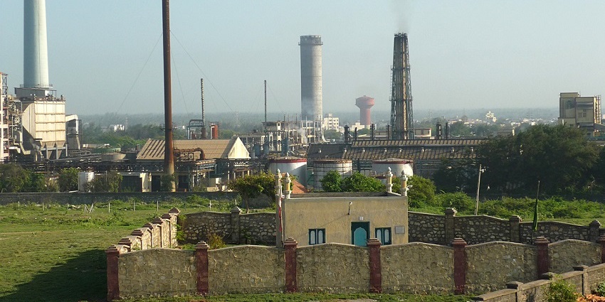 The view of the industrial complex.