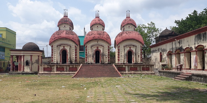 Annapurna Mandir, features intricate architecture, towering spires, and exquisite details.