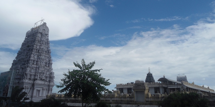 Scenic View of Annavaram temple complex in East Godavari district in Andhra