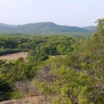 View of the Anshi National Park, surrounded by lush greenery, offering a serene setting.