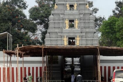 A beautiful view of Appalayagunta Temple, showcasing its intricate architecture.