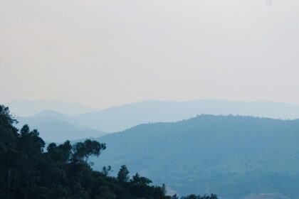 View of layers of mountains at araku valley, which is the most popular hill station in Andhra Pradesh