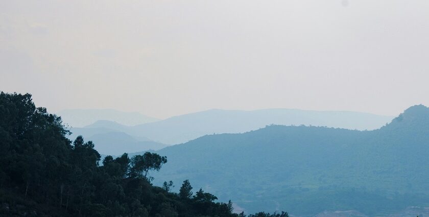 View of layers of mountains at araku valley, which is the most popular hill station in Andhra Pradesh