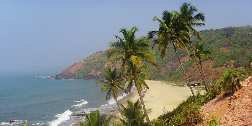 An image of the serene Arambol Beach which is one of the best party beaches in Goa.