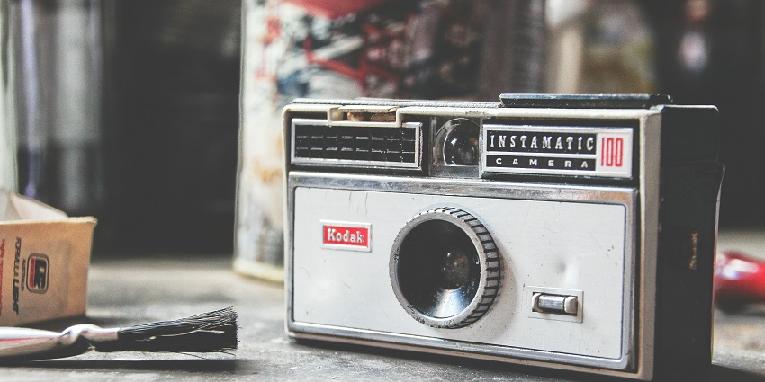 Vintage camera, highlighting retro photography at one of the art museums in Penang.
