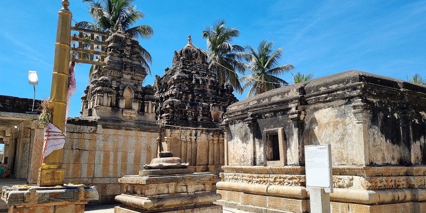 An idyllic view of the iconic Sri Ramalingeshwara Temple in the region of Avani.