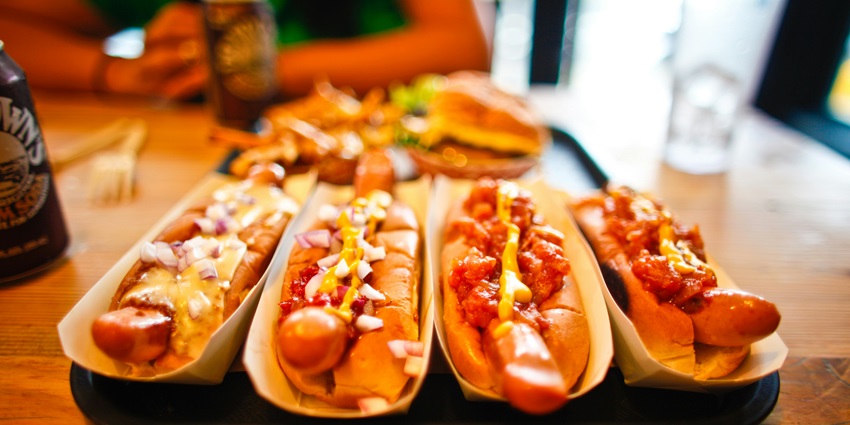 Babbar hot dog offers some of the most unique street food in Lajpat nagar with the spicy hot dogs