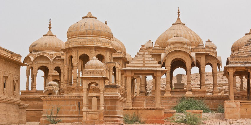 Picturesque view of Bada Bagh has complex cenotaphs that give it incredible structure