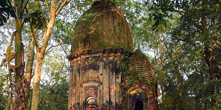 Deul styled Sitaram temple in the Balarampur district amidst the lush green forest