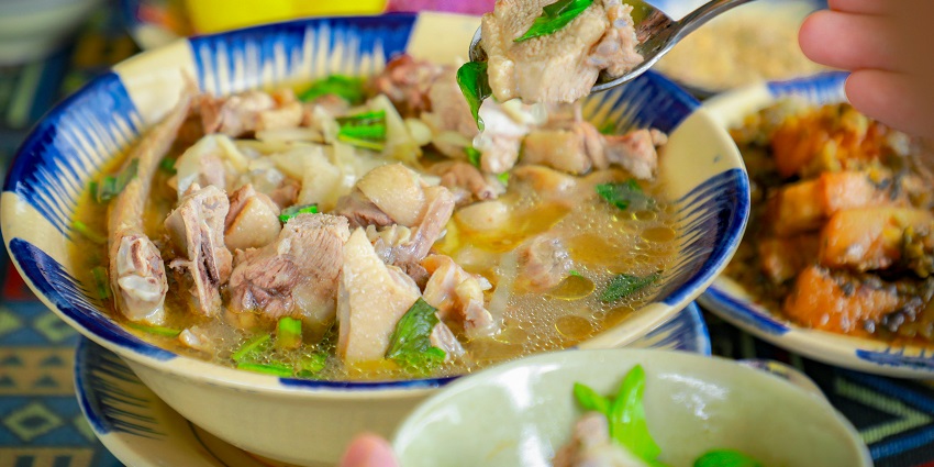 Traditional dish served during harvest festival of Mizoram and other northeast states of India