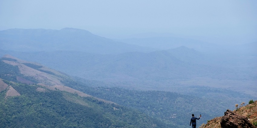 Ballarayana Durga and its undulating hillsides - one of the hill stations in Chikmagalur.