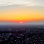 The sight of sunrise over the beautiful Thar desert city of Barmer