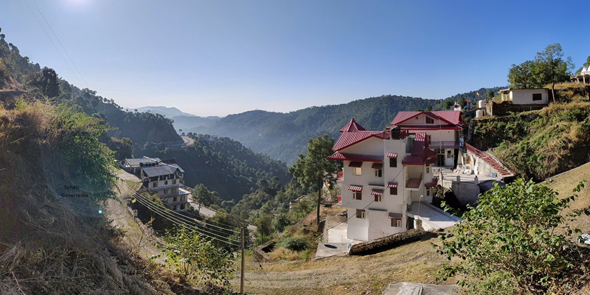 A panoramic view of the landscape of Barog, one of the best hill stations near Patiala