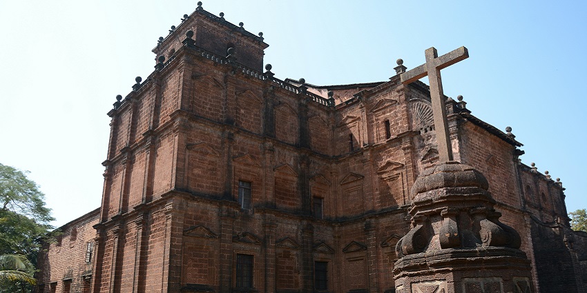 A glimpse of the Basilica Of Bom Jesus, one of the best tourist attractions of the region.