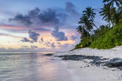 An image of a pristine and romantic beach famous among the couples and tourists.