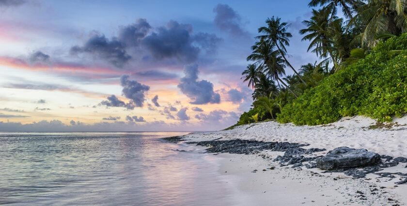 An image of a pristine and romantic beach famous among the couples and tourists.