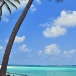 Panoramic view of the Agatti beach, one of the most popular beaches in Lakshadweep