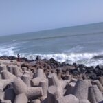 Calm and serene landscape at one of the beautiful beaches near Dwarka.