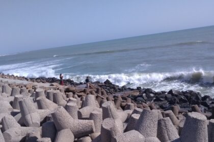 Calm and serene landscape at one of the beautiful beaches near Dwarka.