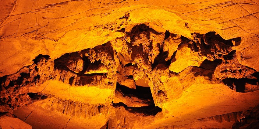Snap of the Stalactite form of lime stone in Belum Caves which is a nice place to visit