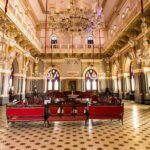 Durbar Hall of Prag Mahal, a grand palace in Bhuj with impressive architecture, showcasing the architectural beauty of Kutch.