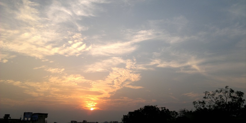 Image of beautiful sunset at Kankaria Adventure Park, Ahmedabad