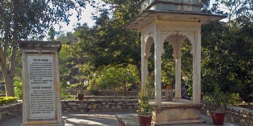 View of the chetak samadhi, one of the most historically significant places to see in Haldighati