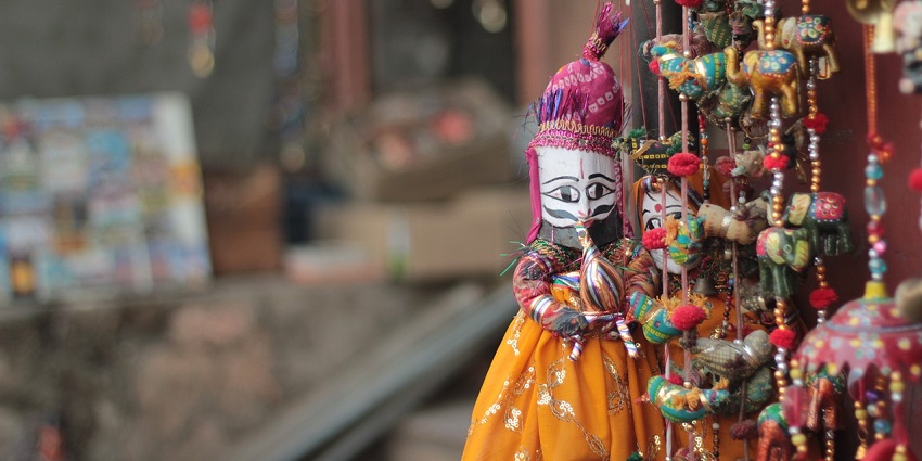 A vibrant display of traditional Rajasthani art, offering a glimpse into the culture of Rajasthan