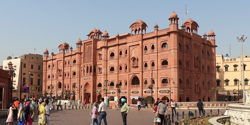 Beautiful snapshot from the market area under a sunny day in the bustling city of Amritsar