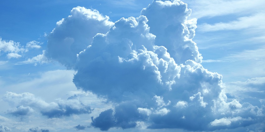 A stunning view of dense clouds in a clear blue sky during the daytime for all to explore.